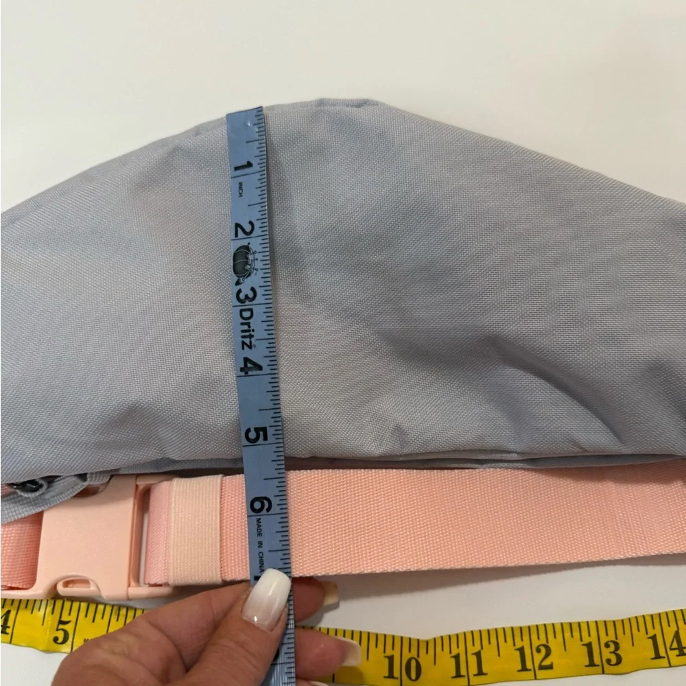 Nike Women’s Light Gray Crossbody Sling Bag with Pink Strap
